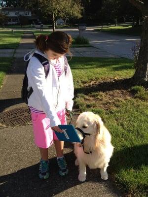 Rachel and her service dog