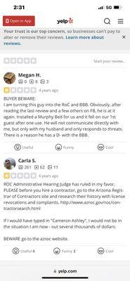 More reviews on the company and scams