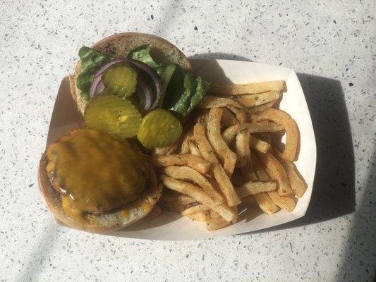 The camper burger .. choice veggie or beef