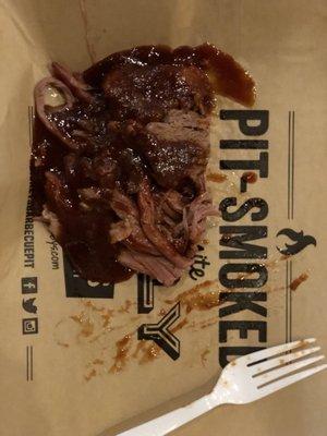 Fantastic brisket with a delectable smoky aroma. I order no sides, just the brisket and their BBq sauce!