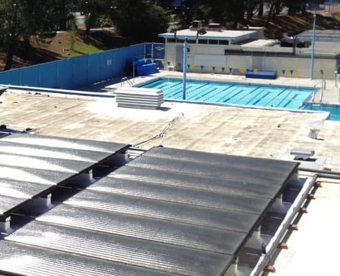 Solar Pool Heating system at San Rafael High School