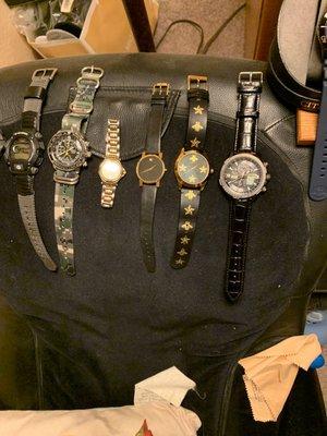 The watches Stephen's serviced