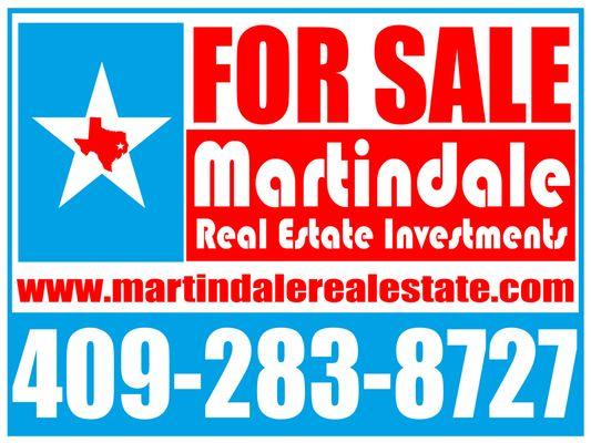 Martindale Real Estate Investments
 409-283-8727