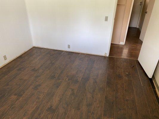 Hard wood flooring.