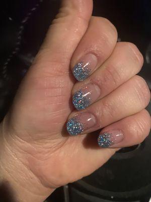 Ombré glitter tips :)