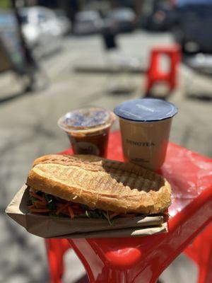 Bahn Mi with Condensed Milk Coffee and Honey Milk Tea