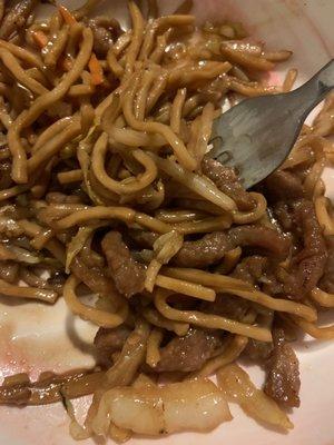 Steak Lo Mein, delish!!