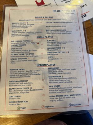 Menu - front