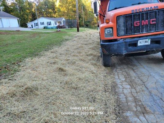 Cut down the hill so they can move straight to the road.