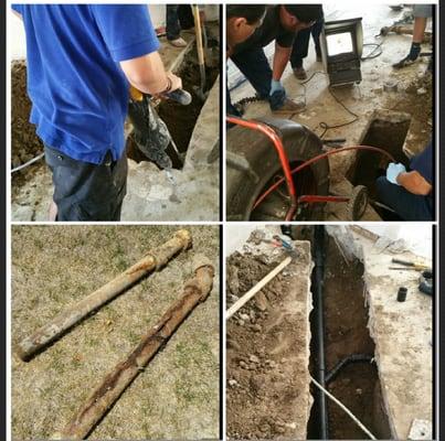 Repaired sewer line with $0 out of our customer's pocket. We deal with your insurance to make you pay the least possible amount.