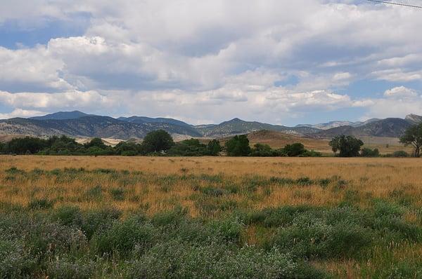 Another view of the plain in front of the Rocky Mountains