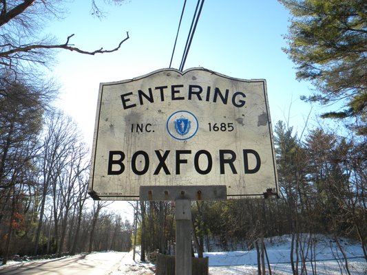 Entering Boxford, MA from Georgetown.