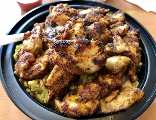 The Corey (grilled, seasoned chicken over rice)