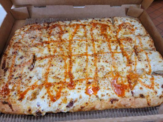 Ranch Lovers Buffalo Chicken Half Sheet Pizza.