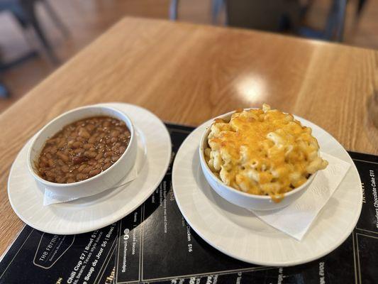 Mac and cheese  Baked beans