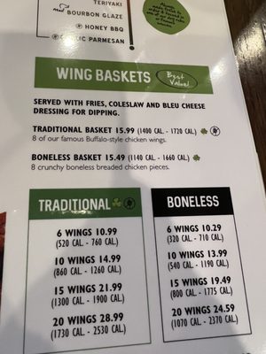 Wings options