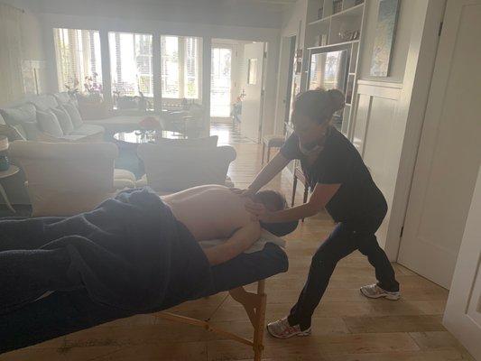 Santa Monica Sports Acupuncture doing a "house call" at "The Cottage" (Santa Monica Historic Landmark #74).