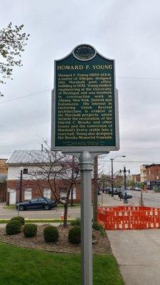 Howard F. Young Historical Marker in Marshall MI