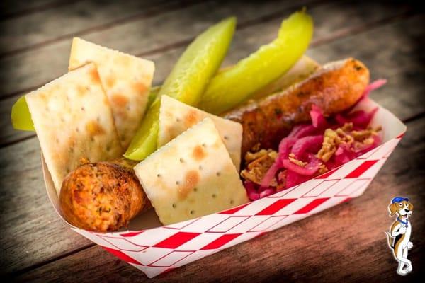 The Link:  The Best Smoked Boudin in TX, Pickled Red Onions, Crunchy Onions, Crackers & Pickles