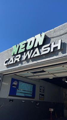 Neon Hand Car Wash