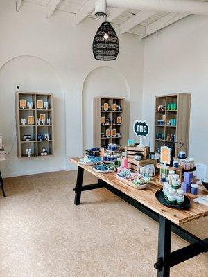 Inside of the Thrive Apothecary store.