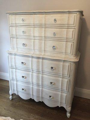 Refurbished painted French Provincial dresser