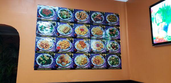 Delicious wall menu.