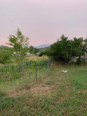 Early morning smoke-filled sky from a wildfire in September 2020