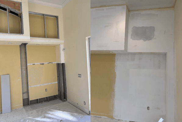 Drywall framing, plaster & texturing