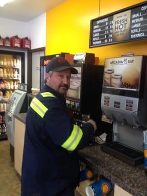 This man is named Jim. We found him at the Shell Gas station in Idaho Springs. He is very kind. See my review for more on Jim.