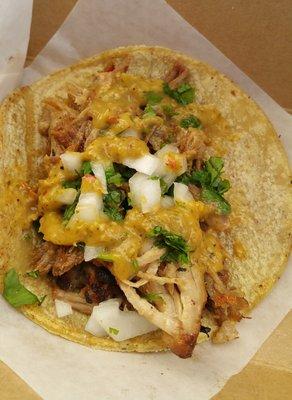 Carnitas Taco with no Crema