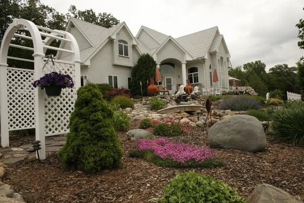 This is a beautiful home with a Dover Canyon Shake roof. This is a white roof with white stucco and white trim. Neat ha.