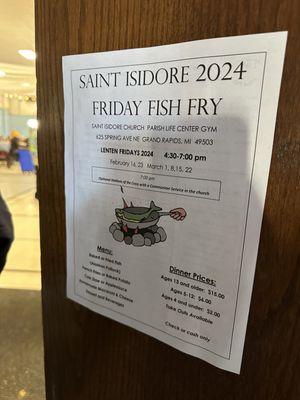 Saint Isidore 2024 Friday fish fry