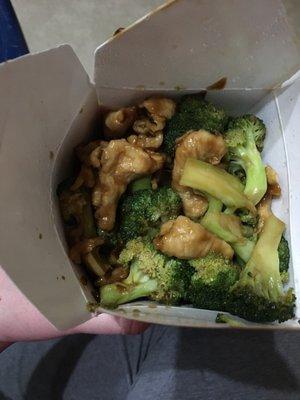 Chicken and broccoli