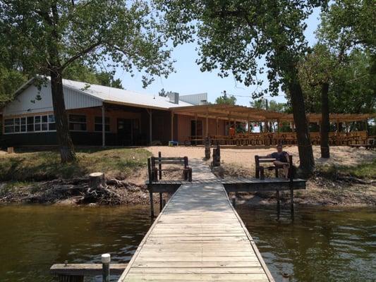 View of deck from the dock.