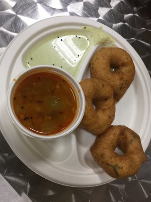 Vada with Sambar & Chutney