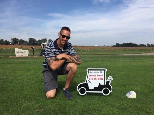 Hole sponsor at the Bolingbrook Firefighter's Golf Outing