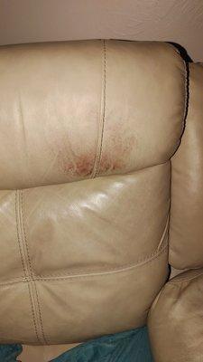 Chair ruined by hair dye