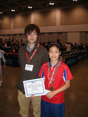 Coach Shuai Wang and his Student Joy Li (U.S national team member)