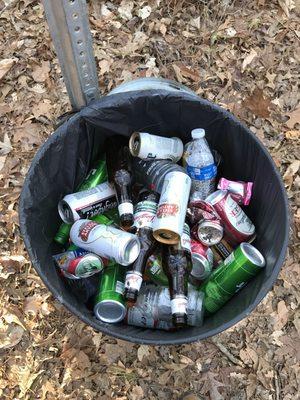 Full trash can at Nevin Community Park.  Been like this for over a week.