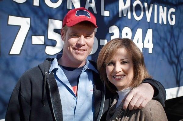 Luke and his Mom Marsha at his web video shoot. She drove 100 miles to support him on his job site