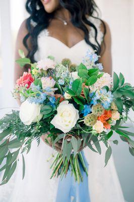 Beautiful wild bouquet by TLT Events