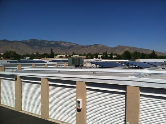 Solar panels on the roof at A-1 Self Storage (Hotel Circle)