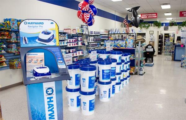 We carry a large selection of pool and spa chemicals to treat your your water