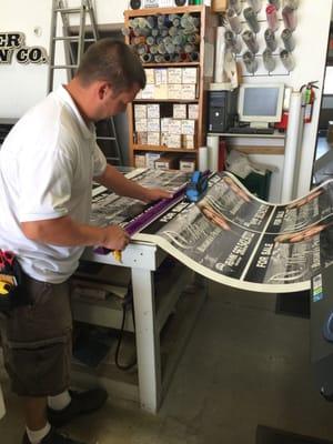 Kurt printing my signs