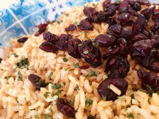 Turmeric Rice with Cranberries