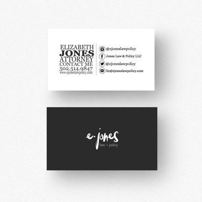 Business cards created for our client.