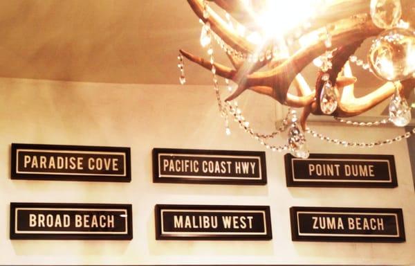 Custom Malibu Beaches Signs