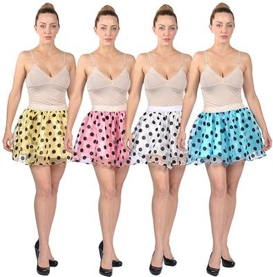 Womens Fashion Clothing Apparel Polka Dot Skirts