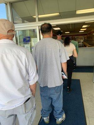 Customers waiting with no sign of an employee in sight